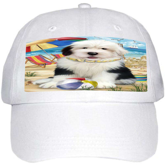 Pet Friendly Beach Old English Sheepdog Ball Hat Cap HAT53919