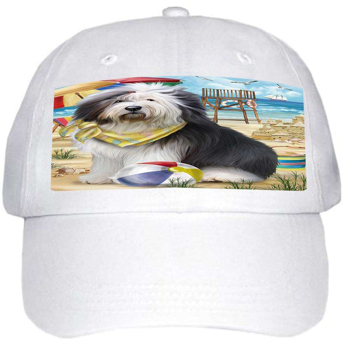 Pet Friendly Beach Old English Sheepdog Ball Hat Cap HAT53922