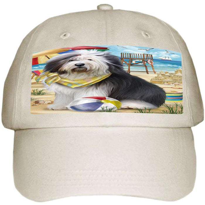 Pet Friendly Beach Old English Sheepdog Ball Hat Cap HAT53922