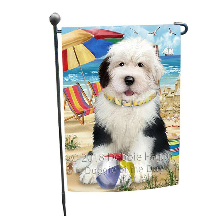 Pet Friendly Beach Old English Sheepdog Garden Flag GFLG49891