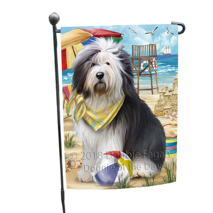 Pet Friendly Beach Old English Sheepdog Garden Flag GFLG49892