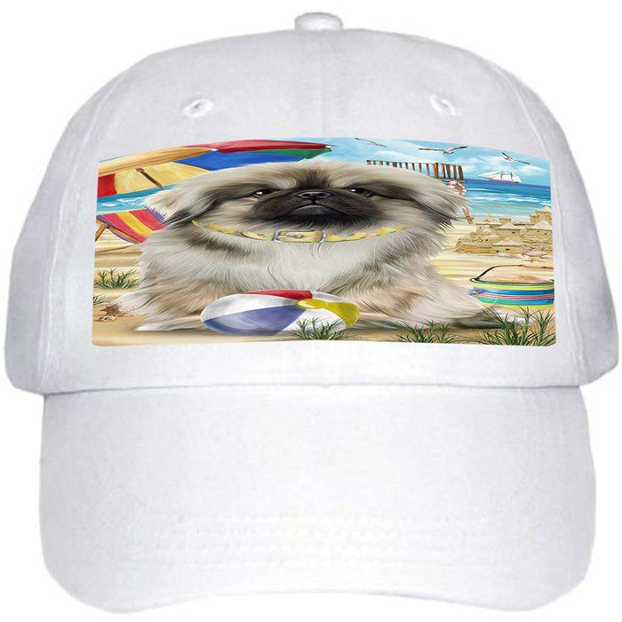 Pet Friendly Beach Pekingese Dog Ball Hat Cap HAT53931