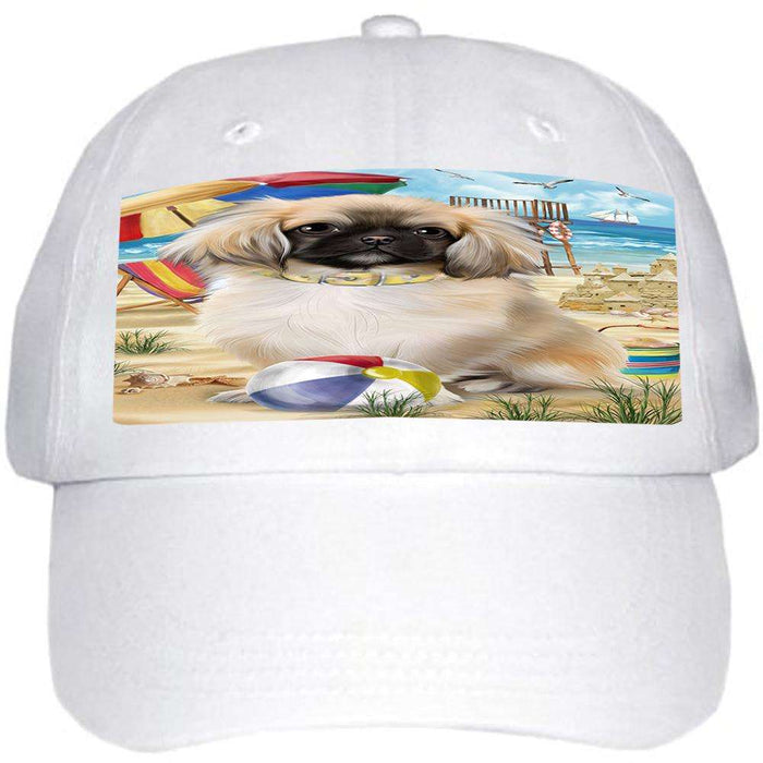 Pet Friendly Beach Pekingese Dog Ball Hat Cap HAT53934