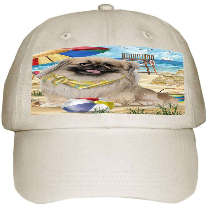Pet Friendly Beach Pekingese Dog Ball Hat Cap HAT53940