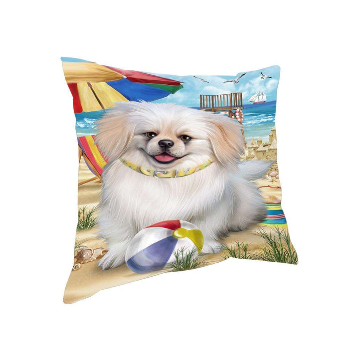 Pet Friendly Beach Pekingese Dog Pillow PIL56116