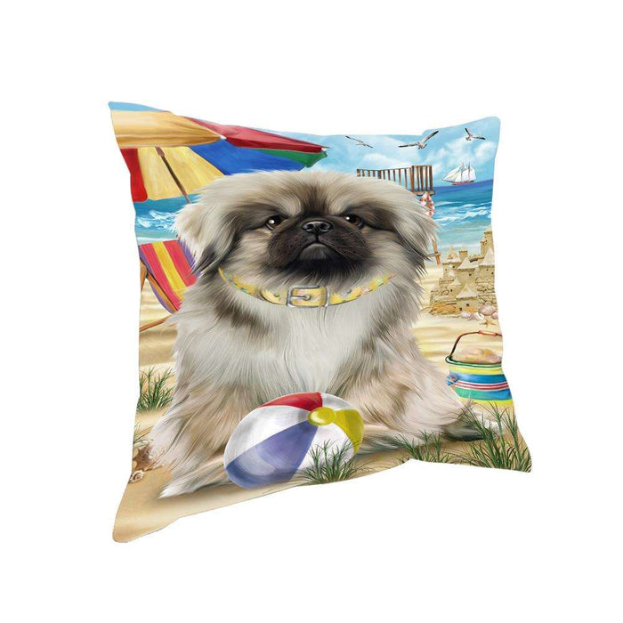 Pet Friendly Beach Pekingese Dog Pillow PIL56120