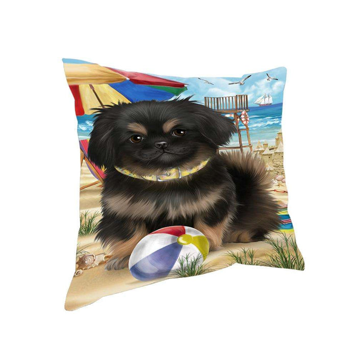 Pet Friendly Beach Pekingese Dog Pillow PIL56128