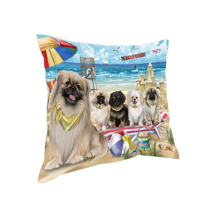 Pet Friendly Beach Pekingeses Dog Pillow PIL56112