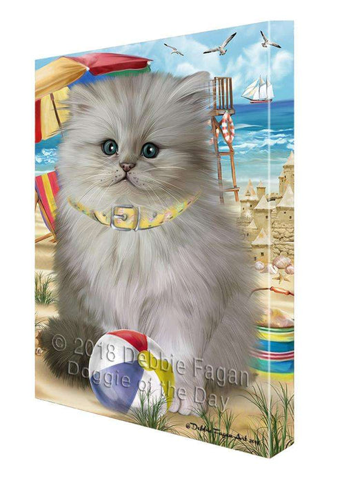Pet Friendly Beach Persian Cat Canvas Print Wall Art Décor CVS105416