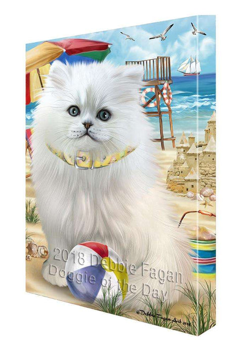Pet Friendly Beach Persian Cat Canvas Print Wall Art Décor CVS105425