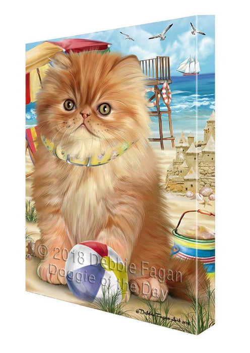 Pet Friendly Beach Persian Cat Canvas Print Wall Art Décor CVS105434