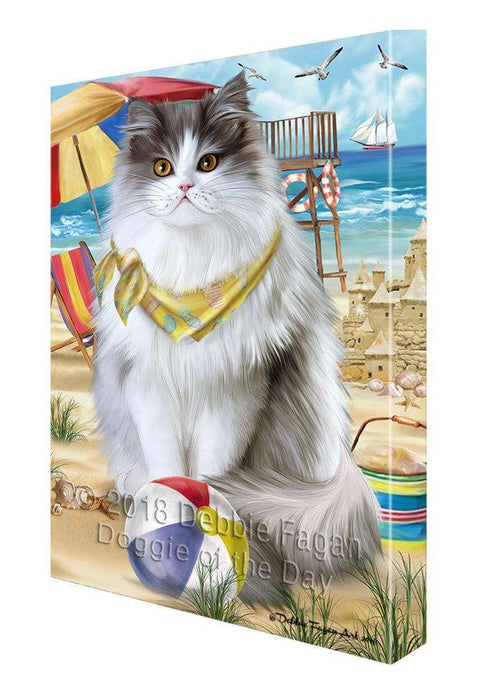 Pet Friendly Beach Persian Cat Canvas Print Wall Art Décor CVS105452