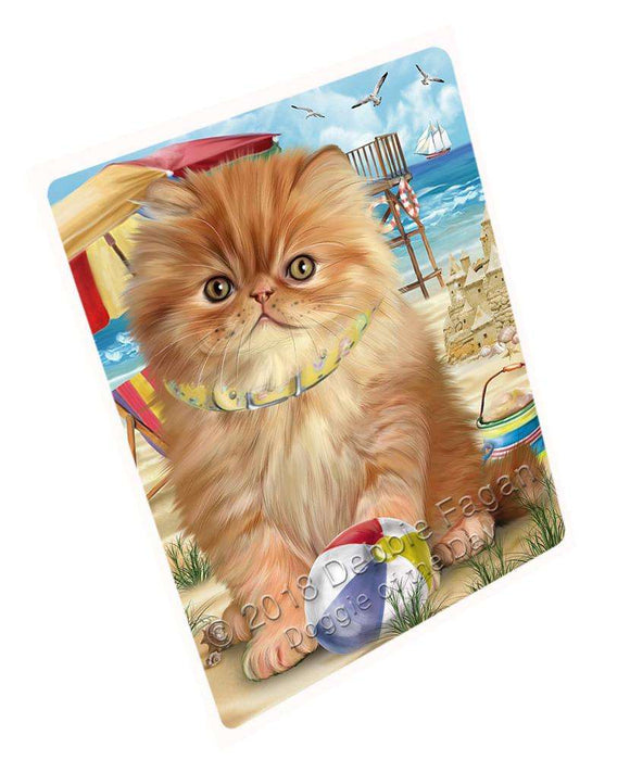 Pet Friendly Beach Persian Cat Large Refrigerator / Dishwasher Magnet RMAG85938