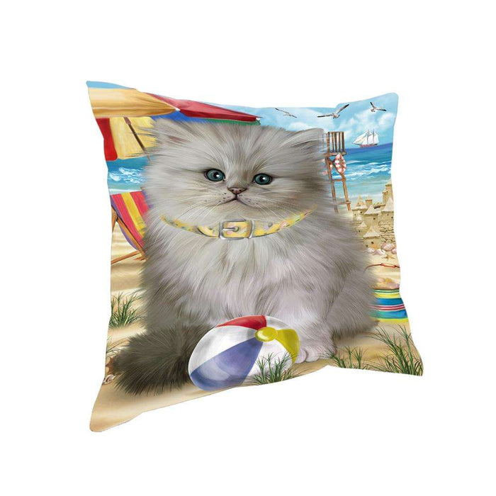Pet Friendly Beach Persian Cat Pillow PIL73320