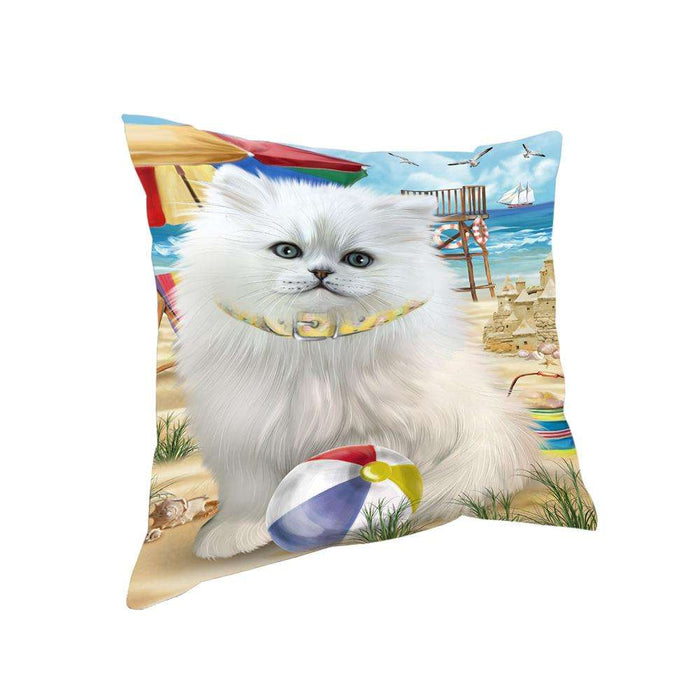 Pet Friendly Beach Persian Cat Pillow PIL73324
