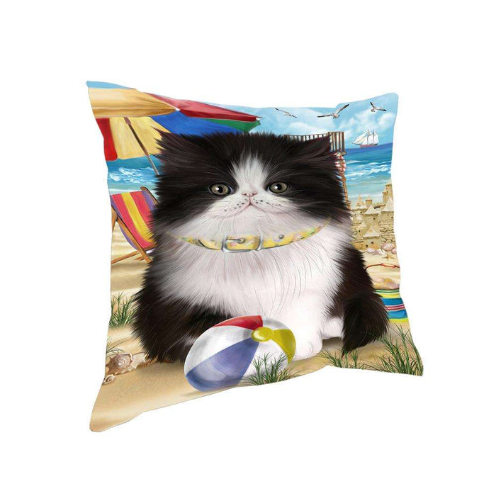 Pet Friendly Beach Persian Cat Pillow PIL73332
