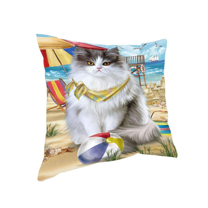 Pet Friendly Beach Persian Cat Pillow PIL73336