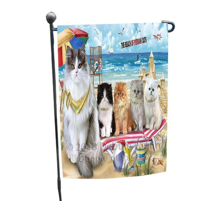 Pet Friendly Beach Persian Cats Garden Flag GFLG54235