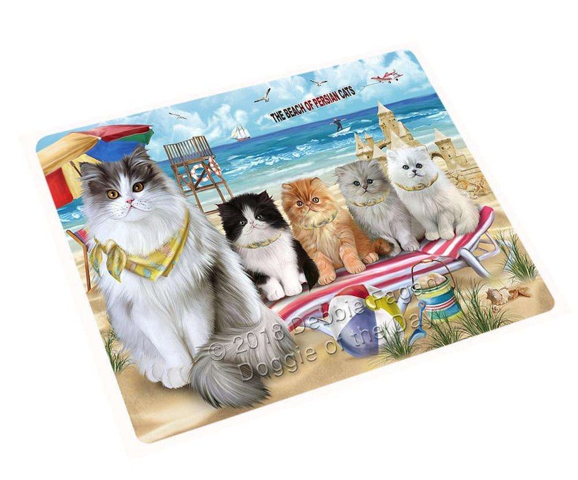 Pet Friendly Beach Persian Cats Large Refrigerator / Dishwasher Magnet RMAG85920