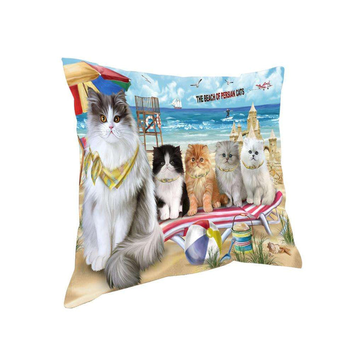 Pet Friendly Beach Persian Cats Pillow PIL73316