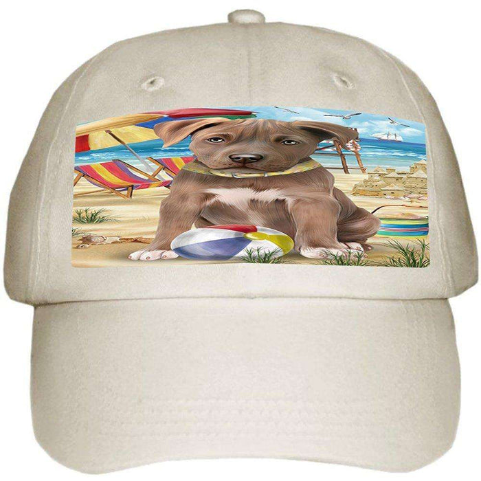 Pet Friendly Beach Pit Bull Dog Ball Hat Cap HAT49716