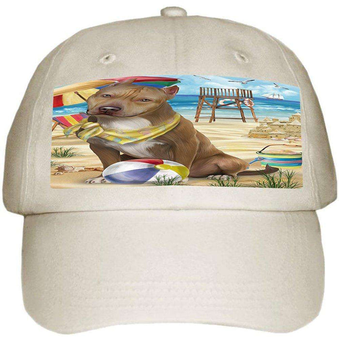 Pet Friendly Beach Pit Bull Dog Ball Hat Cap HAT49725