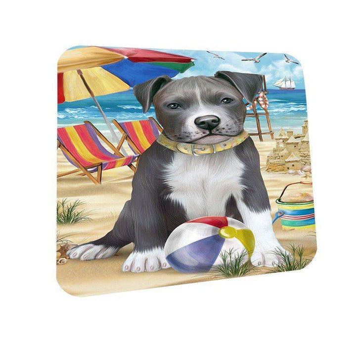 Pet Friendly Beach Pit Bull Dog Coasters Set of 4 CST48619