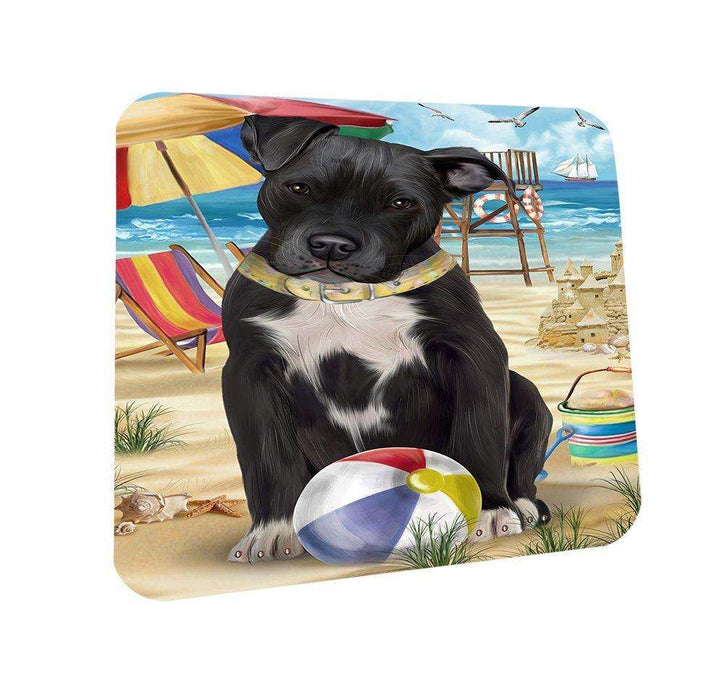 Pet Friendly Beach Pit Bull Dog Coasters Set of 4 CST48621