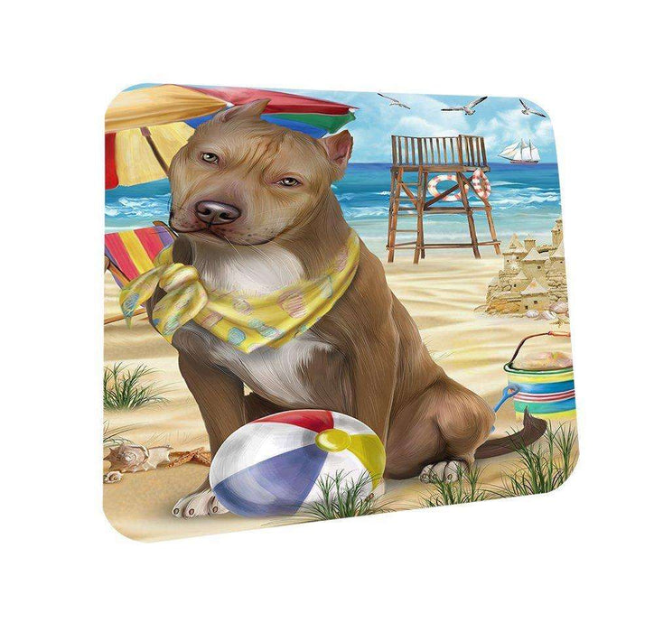 Pet Friendly Beach Pit Bull Dog Coasters Set of 4 CST48623