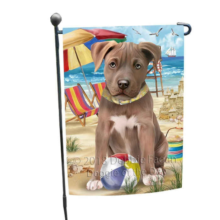 Pet Friendly Beach Pit Bull Dog Garden Flag GFLG48570
