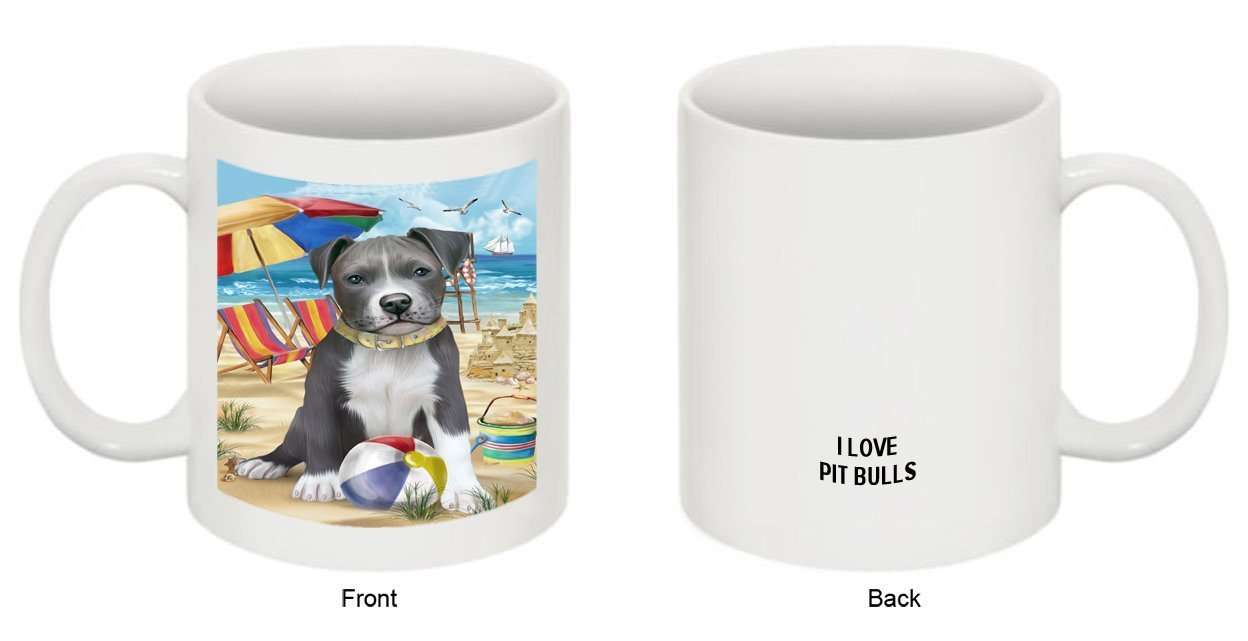 Pet Friendly Beach Pit Bull Dog Mug MUG48473