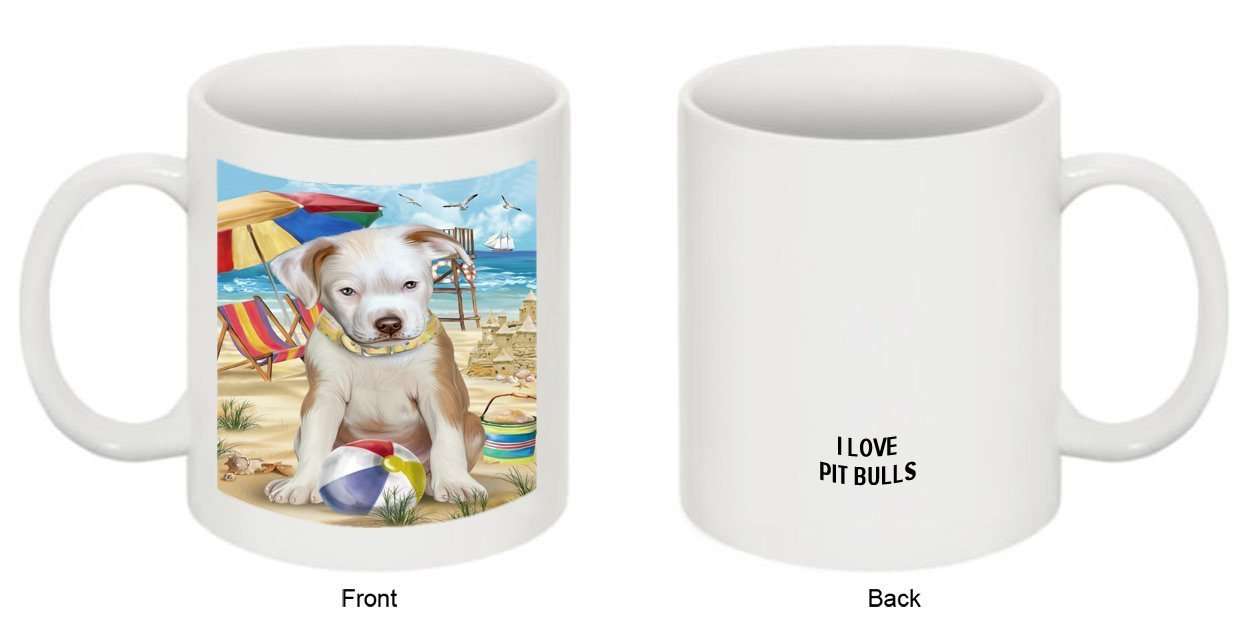 Pet Friendly Beach Pit Bull Dog Mug MUG48476