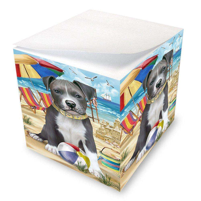 Pet Friendly Beach Pit Bull Dog Note Cube NOC48660