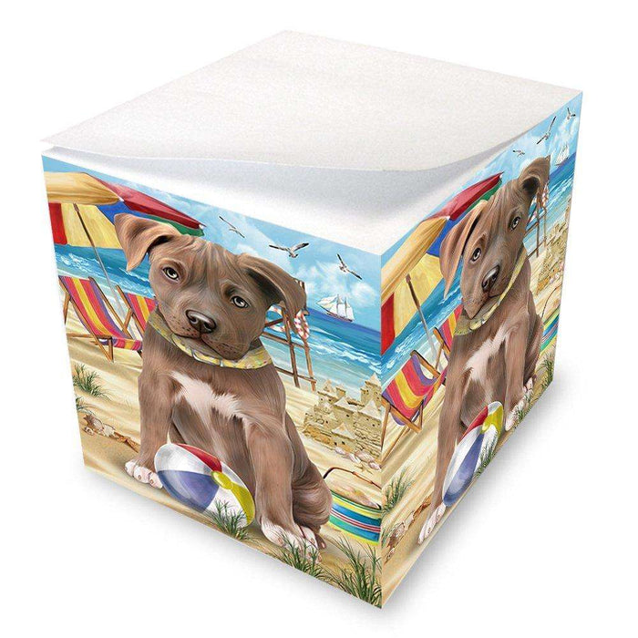Pet Friendly Beach Pit Bull Dog Note Cube NOC48661