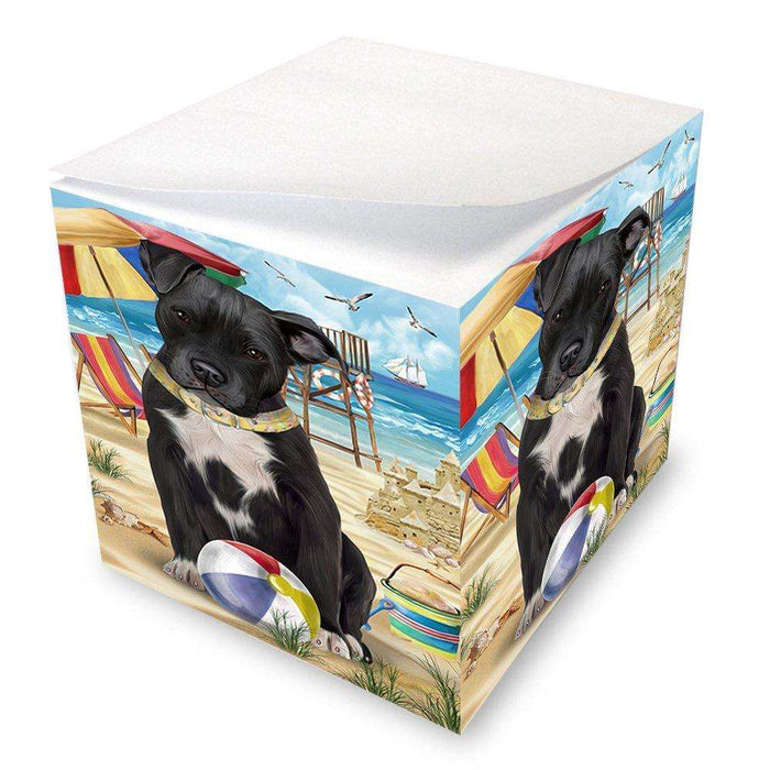 Pet Friendly Beach Pit Bull Dog Note Cube NOC48662