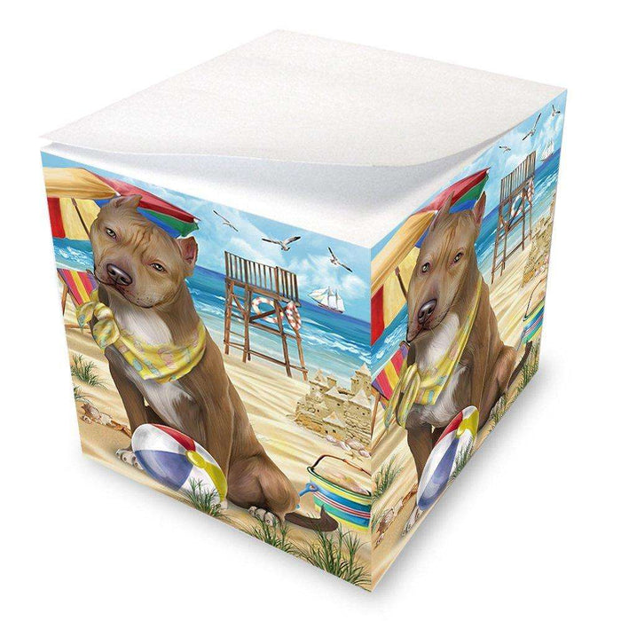 Pet Friendly Beach Pit Bull Dog Note Cube NOC48664