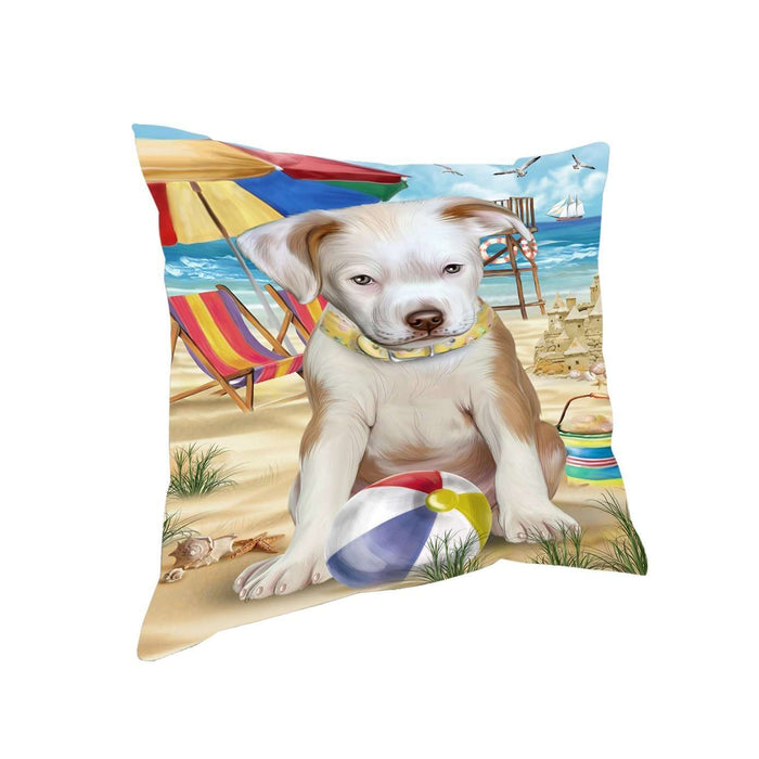 Pet Friendly Beach Pit Bull Dog Pillow PIL50508