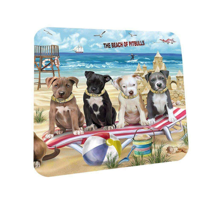 Pet Friendly Beach Pit Bulls Dog Coasters Set of 4 CST48618