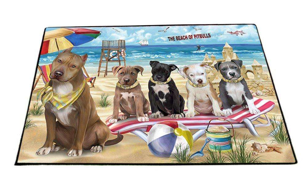 Pet Friendly Beach Pit Bulls Dog Floormat FLMS49272