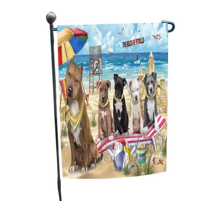 Pet Friendly Beach Pit Bulls Dog Garden Flag GFLG48568