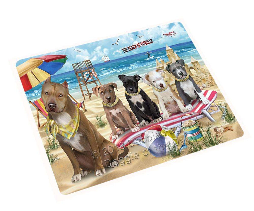 Pet Friendly Beach Pit Bulls Dog Magnet Mini (3.5" x 2") MAG49671