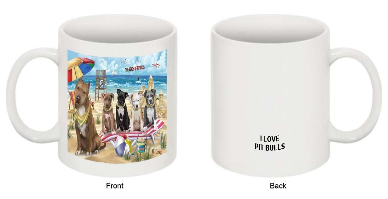 Pet Friendly Beach Pit Bulls Dog Mug MUG48472