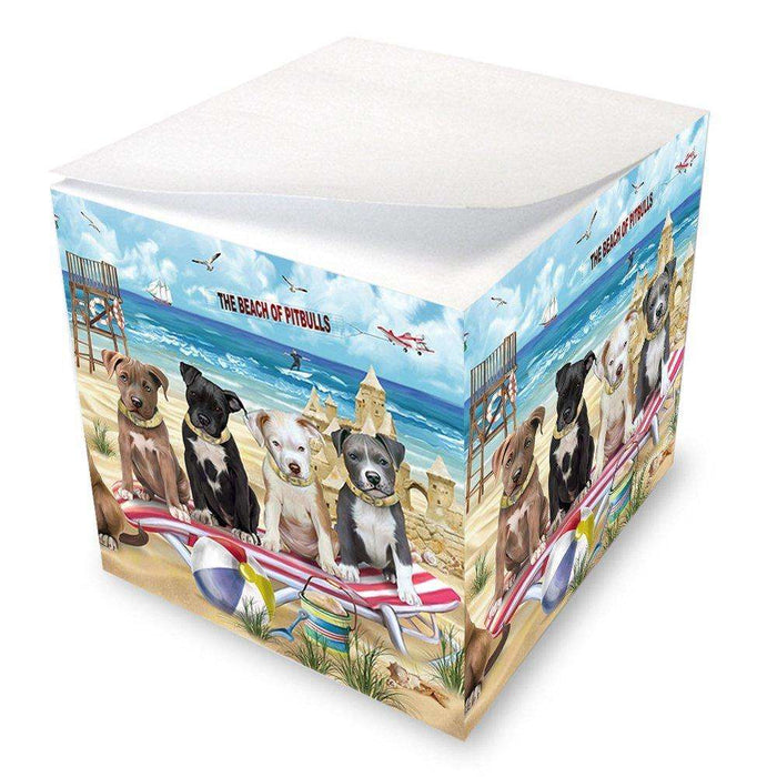 Pet Friendly Beach Pit Bulls Dog Note Cube NOC48659