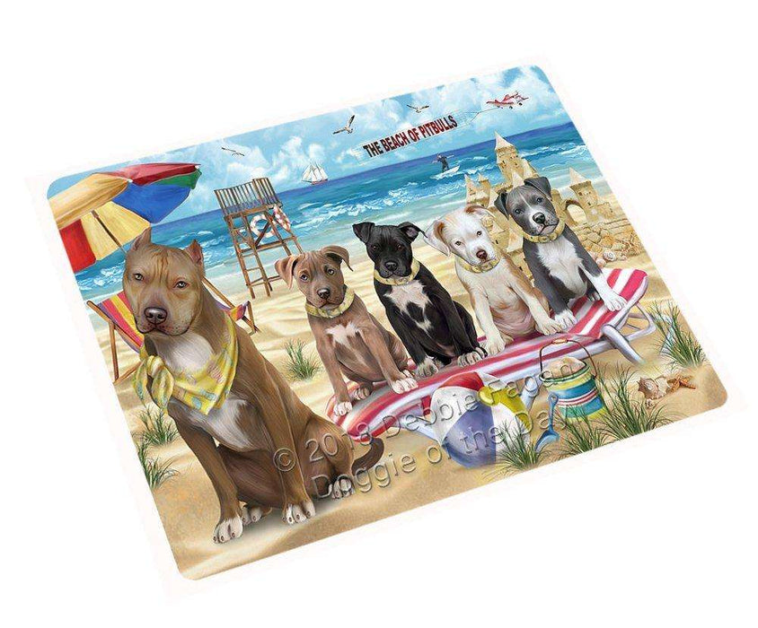 Pet Friendly Beach Pit Bulls Dog Tempered Cutting Board C49671