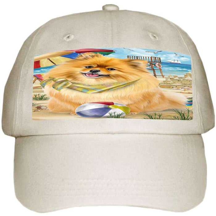 Pet Friendly Beach Pomeranian Dog Ball Hat Cap HAT53958