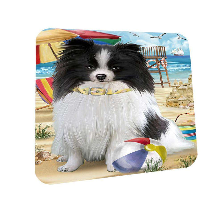 Pet Friendly Beach Pomeranian Dog Coasters Set of 4 CST50033 Coasters Set of 4 CST50033