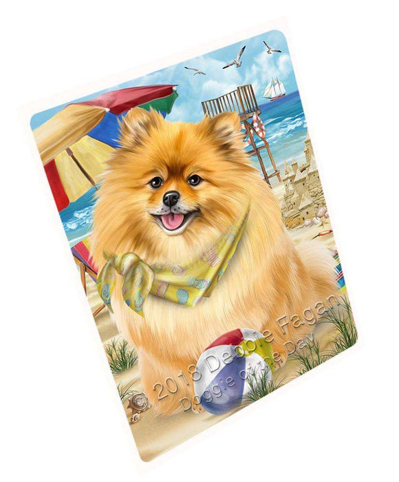 Pet Friendly Beach Pomeranian Dog Cutting Board C54093