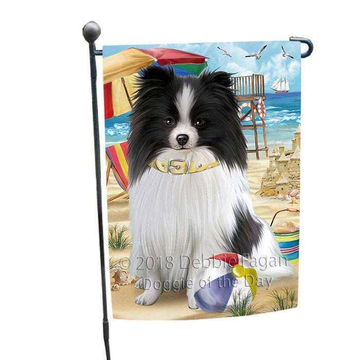 Pet Friendly Beach Pomeranian Dog Garden Flag GFLG49903