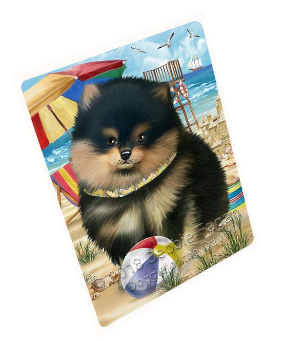 Pet Friendly Beach Pomeranian Dog Magnet Mini (3.5" x 2") MAG54084