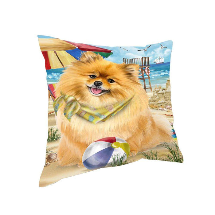Pet Friendly Beach Pomeranian Dog Pillow PIL56156